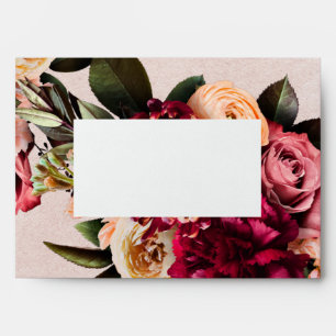 Blush and Burgundy Villa Rosae Wedding  Envelope