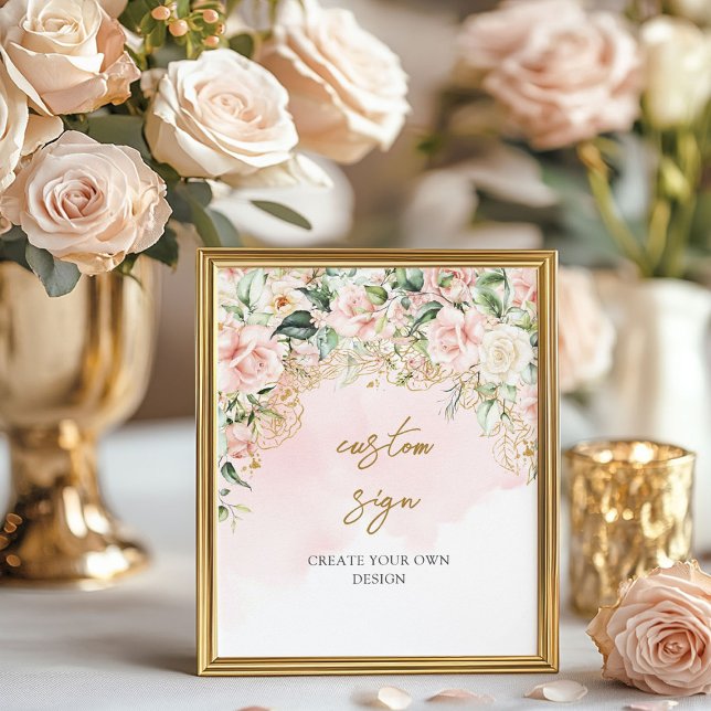 Blush and gold Custom create your own sign (Blush and gold Custom create your own sign)