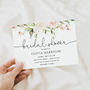 Blush and Greenery Bridal Shower Invitation