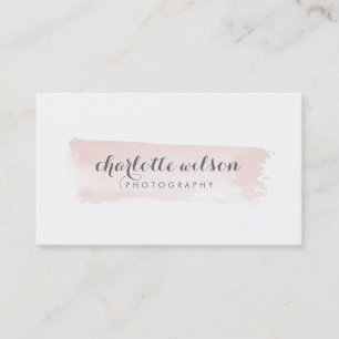 Blush and Grey Logo Business Card