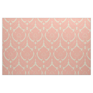 Blush and Ivory Simple Renaissance Damask Fabric