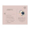 Blush and Navy | White Menu Choice RSVP Postcard