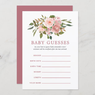 Blush and Rose Gold Baby Shower Advice for Mom Invitation