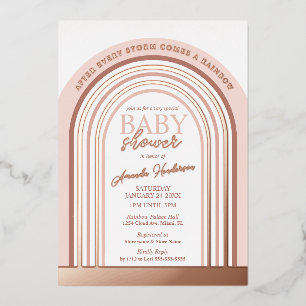 Blush and Rose Gold Rainbow Baby Baby Shower