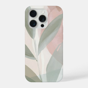 Blush and Sage Botanical Abstract – Soft Modern iPhone 15 Pro Case