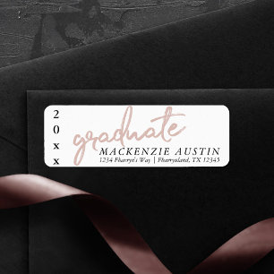 Blush and White Graduate   Classy Buff Pink Script