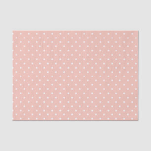 Blush and White Polka Dot Tissue Paper