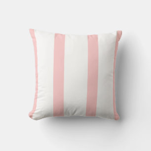 Blush and White Striped Pillow
