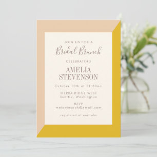 Blush and Yellow Bold Geometric Bridal Brunch  Invitation