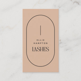 Blush Arch Lashes Beauty Minimalist Customizable Business Card