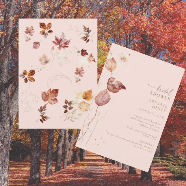 Blush Autumn Bridal Shower Invitation (Creator Uploaded)