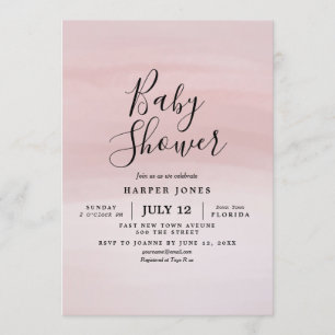 Blush  Baby Shower Invite sip & see