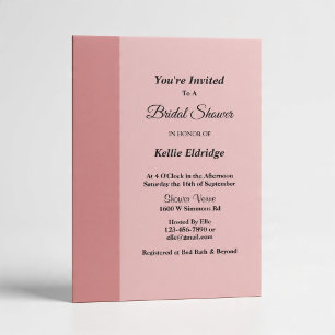 Blush Bar Wedding Bridal Shower Invitation
