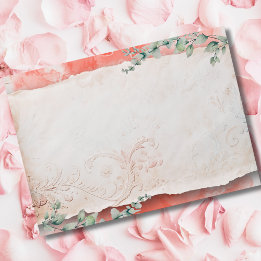Blush Baroque Heart & Eucalyptus Romance Envelope