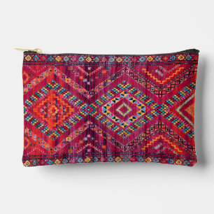 Blush Bazaar: Pink Moroccan Heritage Elegance Accessory Pouch