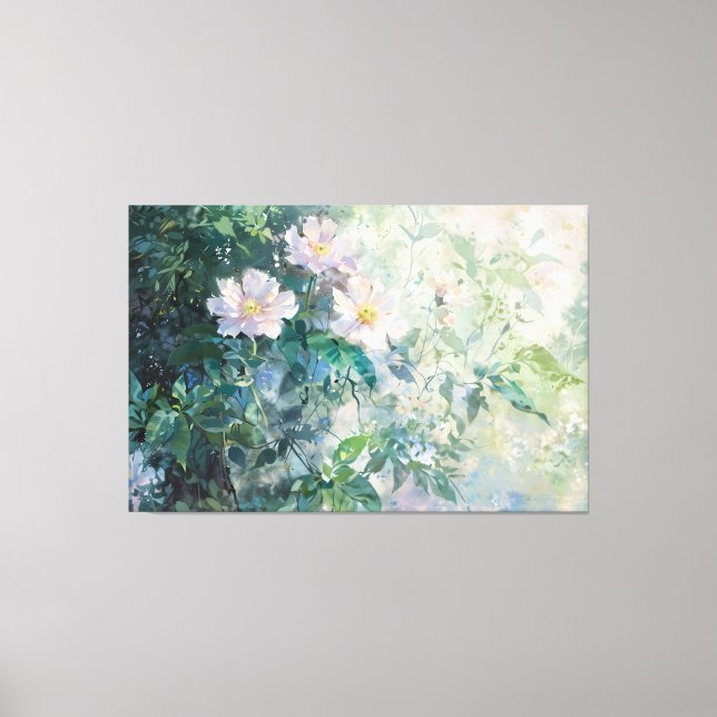 *~*  Blush Beach Roses TV2 Stretched Canvas Print (Front)