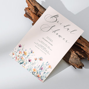 Blush Beauty: Watercolor Floral bridal shower Invitation