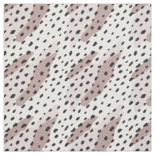 Blush Black Abstract Animal Print Pattern Fabric