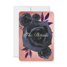 Blush Black Rose Goth Wedding Details