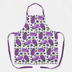 Blush & Bloom Eggplant Collection – Ivory Glow Apron