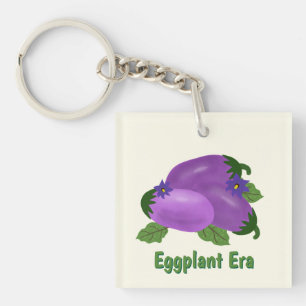 Blush & Bloom Eggplant Collection – Ivory Glow Keychain