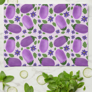 Blush & Bloom Eggplant Collection – Soft Lilac Kitchen Towel