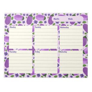 Blush & Bloom Eggplant Collection – Soft Lilac Notepad