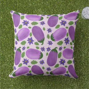 Blush & Bloom Eggplant Collection – Soft Lilac Outdoor Pillow
