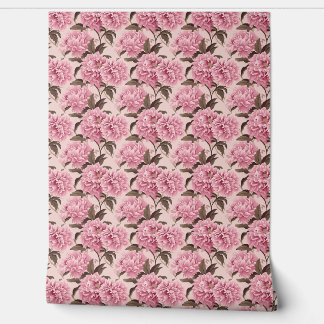 Blush Bloom Elegance Mini - Blush Pink and Taupe Wallpaper