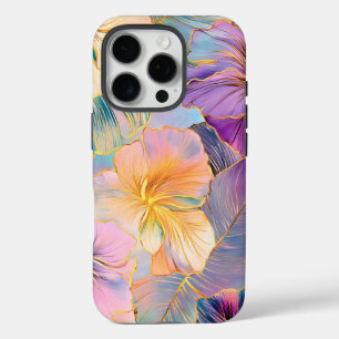 Blush Bloom Exotic Leaves Flower iPhone 16 Pro Case