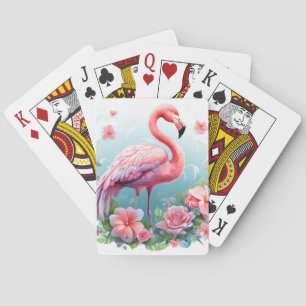 Blush & Bloom Flamingo: The Elegance of Nature Playing Cards