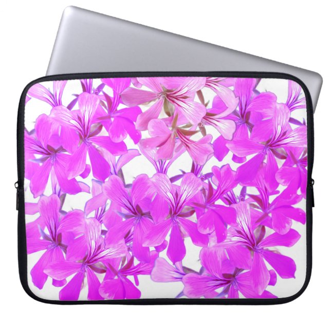 Blush Bloom – Floral Laptop Sleeve Electronics Bag (Front)