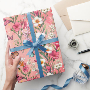 Blush Bloom Garden Wrapping Paper
