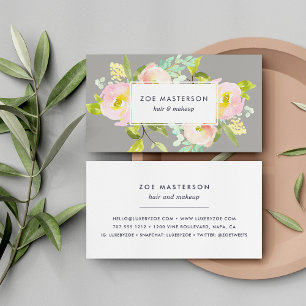 Blush Bloom Modern Floral Business Card