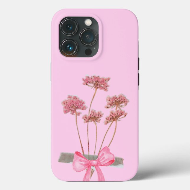 Blush Bloom - Pastel Pink Bouquet Bow Case 🌸🎀 (Back)