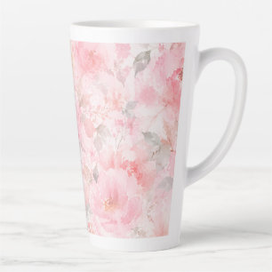 Blush Bloom Watercolor Floral Latte Mug