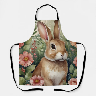 Blush Blooms and Bunny Dreams All-Over Print Apron