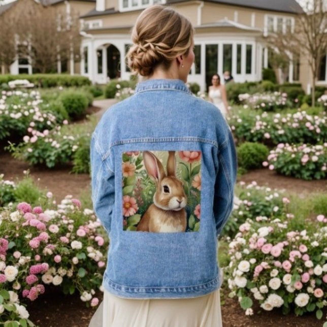 Blush Blooms & Bunny Dreams Jean Jacket  (Creator Uploaded)
