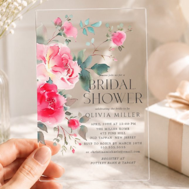 Blush Blossom Bridal Shower Invitation (Creator Uploaded)