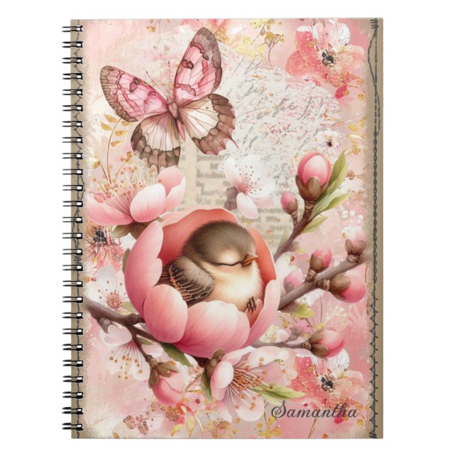 Blush Blossom Dreams Carnet personnalisé (Devant)