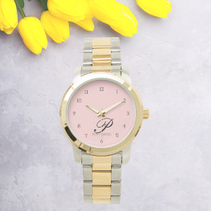 Blush Blossom Script Elegance Watch