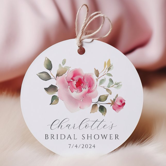 Blush Blossoms Bridal Shower Favour Tags (Creator Uploaded)