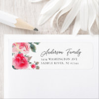 Blush Blossoms Return Address Label