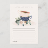 Blush Blue Cup Floral Advice For Mum Baby Shower