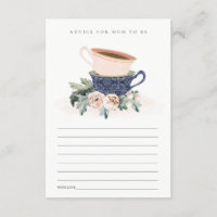 Blush Blue Cup Floral Advice For Mum Baby Shower