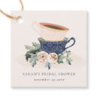 Blush Blue Cups Floral Bridal Shower Tea Party