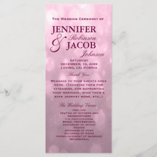 BLush Bokeh Highlights Wedding Program
