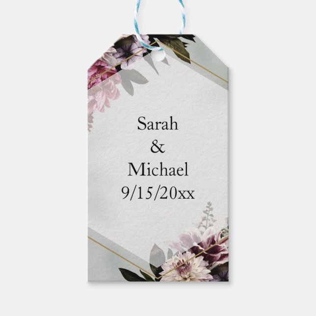Blush Botanical  Gift Tags (Front)