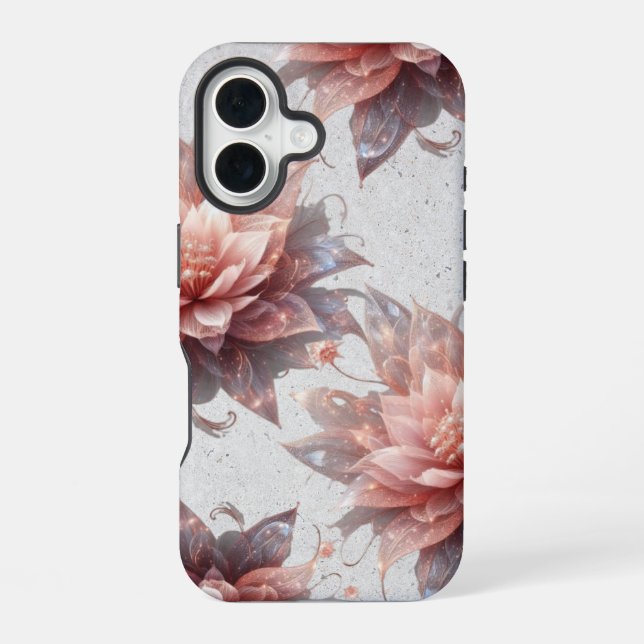 Blush Botanical iPhone Case – Heavy-Duty Floral (Back)