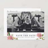 Blush Bouquet Save the Date Announcement Postcard (Front/Back)